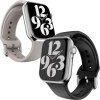 Apple Watch 38mm / 39mm / 40mm / 41mm silikónové remienky 2ks čierny a sivý PREsmartfon.sk