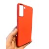 s21 plus silikonove puzdro oranzove