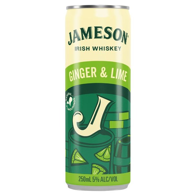 Jameson Ginger Ale & Lime plech 5% 0,25l (holá láhev)