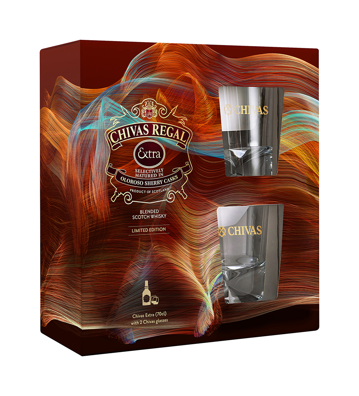 Chivas Regal Extra 40% 0,7L + 2 skleničky