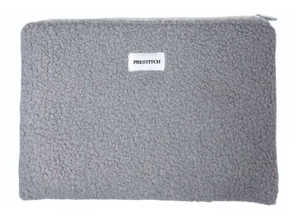 Plochá kosmetická taška Prestitch | Teddy (šedá)