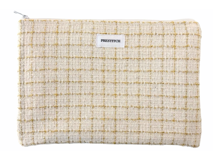 Plochá kosmetická taška | Luxe (krémová)