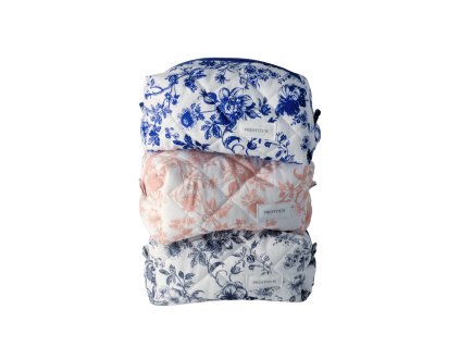 kosmetická taštička Prestitch prošívaná květinky