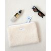 Plochá kosmetická taška | Teddy (krémově bílá)