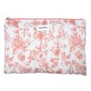 Plochá kosmetická taška Prestitch | Floral (růžová)