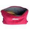 Plochá kosmetická taška Prestitch | Velvet (bordó)