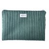 Plochá kosmetická taška Prestitch | Velvet (zelená)