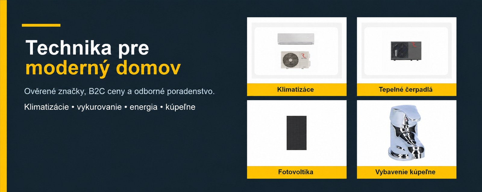 Klimatizácie, tepelné čerpadlá, fotovoltika a vybavenie kúpeľne