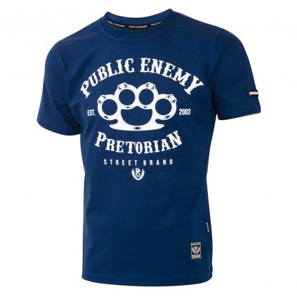 Tmavě modré tričko Pretorian "Public Enemy"