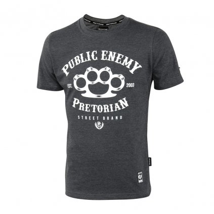 Grafitové tričko Pretorian "Public Enemy"