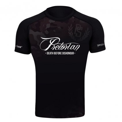 Rashguard s krátkým rukávem Pretorian "Death Before Dishonour"