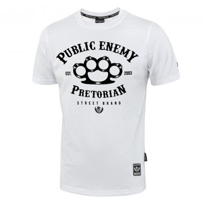 Bílé tričko Pretorian "Public Enemy"
