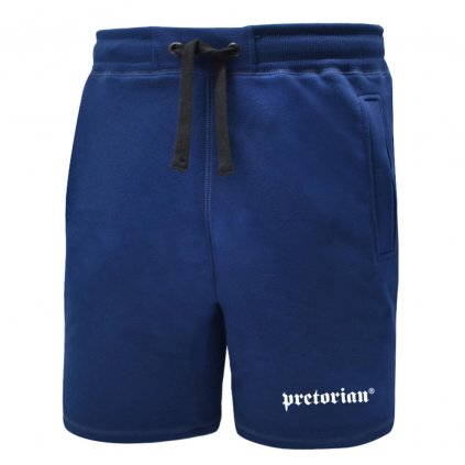 Tmavě modré bavlněné šortky Pretorian "Logo"