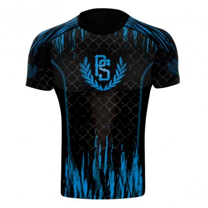 Rashguard s krátkým rukávem Pretorian "Blue Splash"