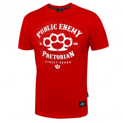 Tričko Pretorian "Public Enemy" - červené