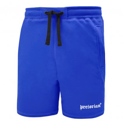 Modré bavlněné šortky Pretorian "Logo"