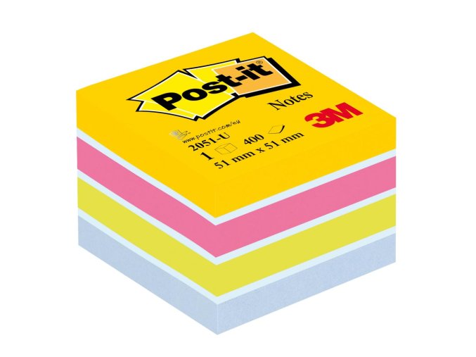 MM205130 Blocek kocka Post it 51x51 mini mix farieb