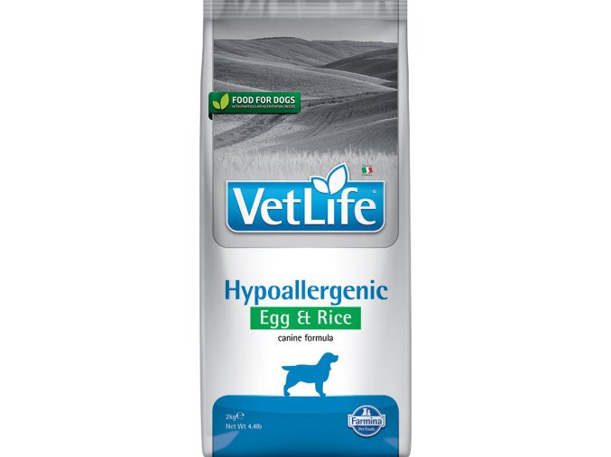 Farmina Vet Life canine 2kg HYPOALLERGENIC EGG & RICE [3D Front]@web