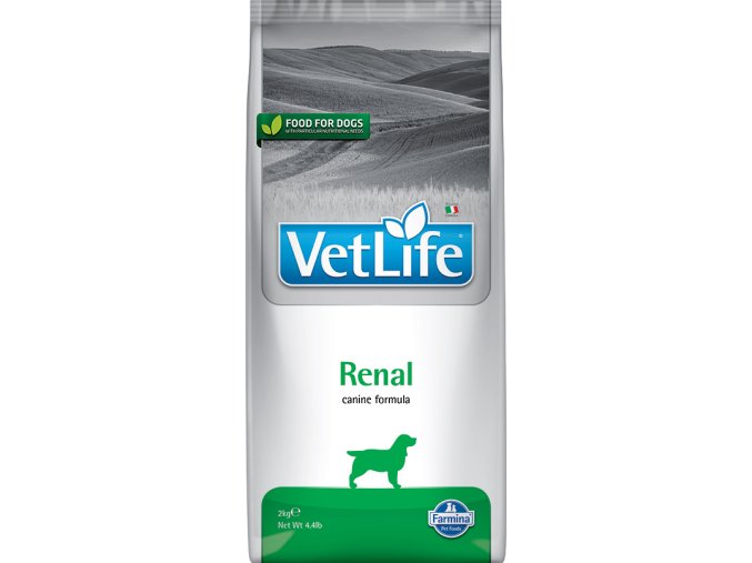 Farmina Vet Life canine 2kg RENAL [3D Front]@web