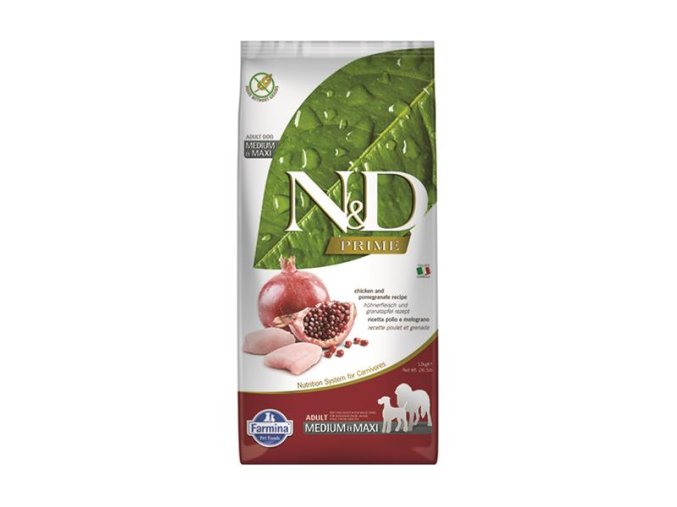 farmina prime dog medium maxi fish pomegranade 12