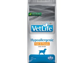 Farmina Vet Life canine 2kg HYPOALLERGENIC FISH & POTATAO [3D Front]@web