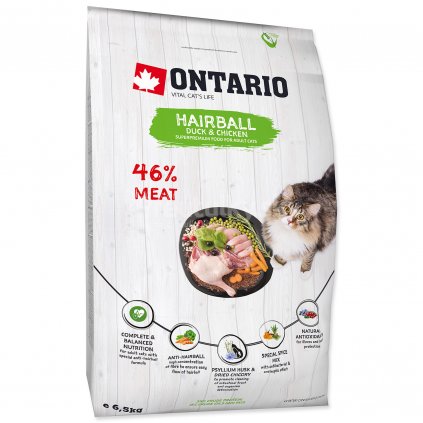 ONTARIO Cat Hairball 6,5kg PF
