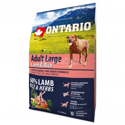 ONTARIO Dog Adult Large Lamb & Rice 2.25kg RK