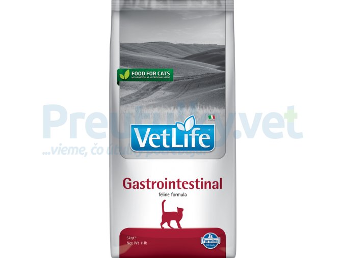 Farmina Vet Life feline 5kg GASTROINTESTINAL [3D Front]@web