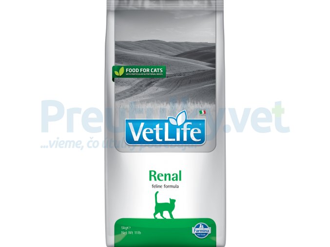 Farmina Vet Life feline 5kg RENAL [3D Front]@web