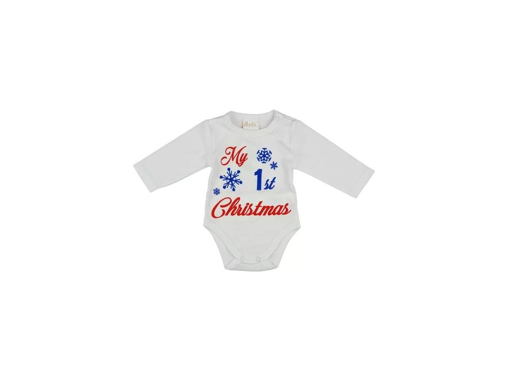 ruhazat my first christmas feliratos hosszu ujju karacsonyi baba body kombidressz (2) 11zon