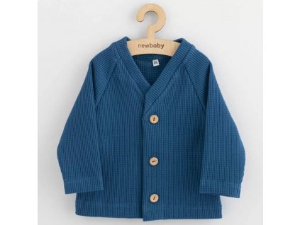 Dojčenský kabátik na gombíky New Baby Luxury clothing Oliver modrý