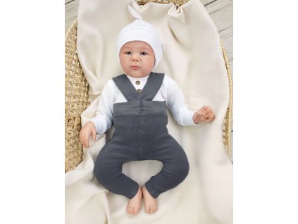 veľ.104/110 Chlapčenské pančuchové nohavice na traky tmavosivé