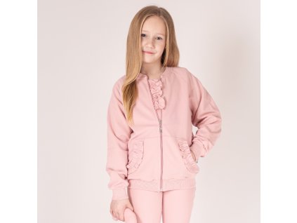 bluza dresowa dziewczeca pudrowy roz nelly 56 1