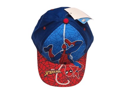 Chlapčenská šiltovka Spiderman modro-čevená