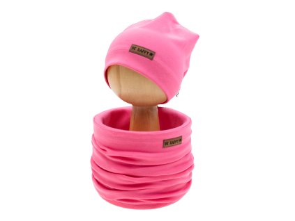 komplet czapka komin rozowy 80 146 (1)