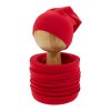 komplet czapka komin dzieciecy czerwony 80 146
