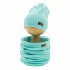 komplet czapka komin turkusowy 80 146