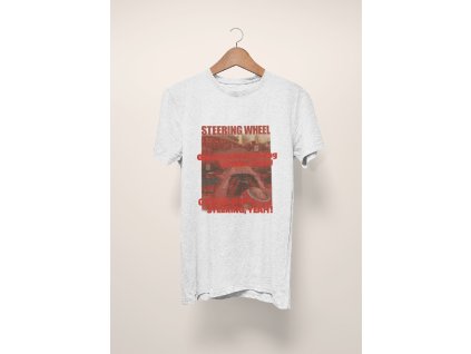 heather t shirt mockup featuring a wooden hanger and a plain backdrop 44426 r el2