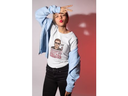 tshirt mockup featuring a girl sending a kiss in a studio 18585 (1)