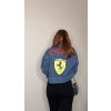 Custom Cropped Oversized Džínová bunda inspirovaná F1