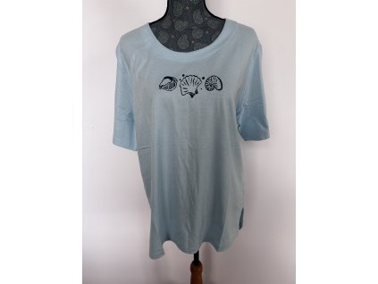 Lehoučké světle modré tričko
