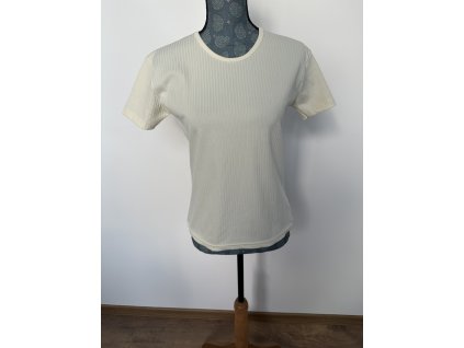 Béžové žebrované tričko – VIGO COLLECTION