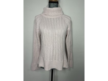 Světle růžový žebrovaný rolák