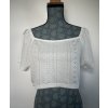 Bílý krajkový crop top