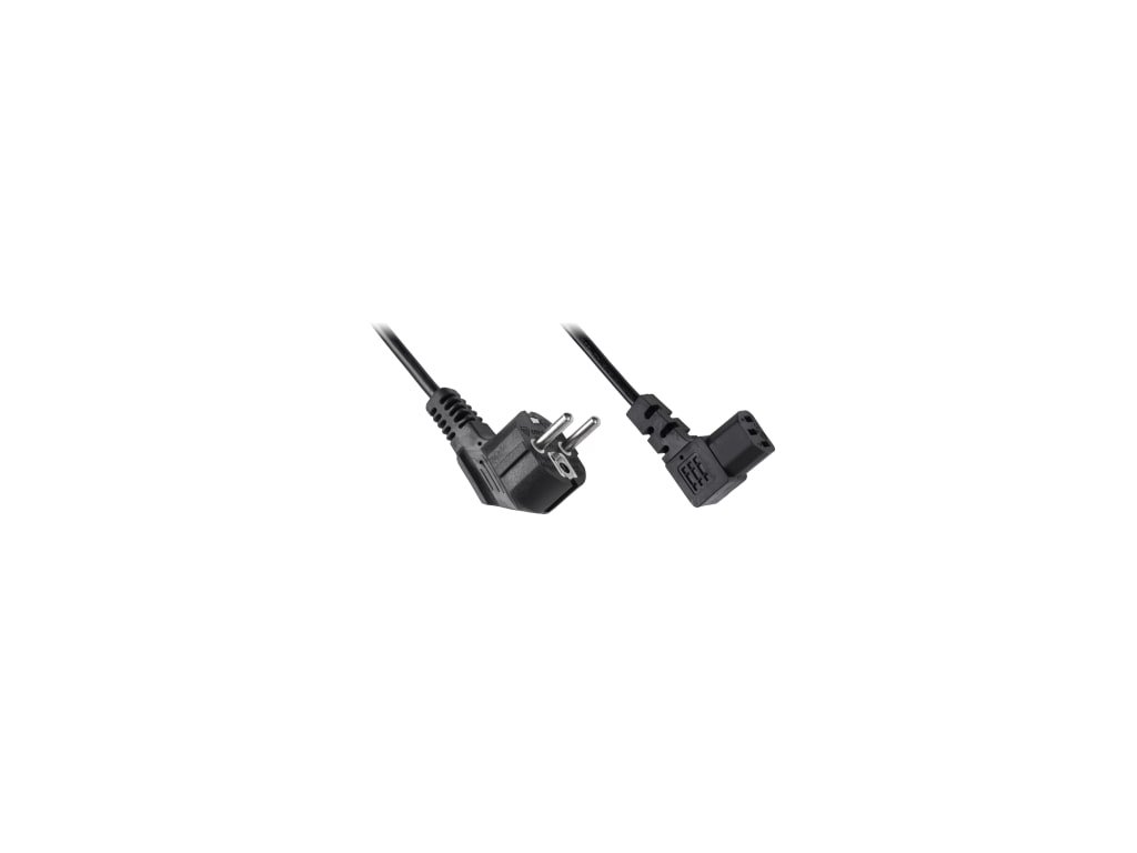 CABLETECH napájací kábel k počítačom, 3m, uhlový