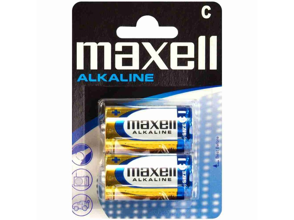 bateria maxell alkaline c lr14 2ks blister