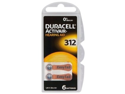 Batéria DURACELL ActivAir / EASYTAB 312 / DA312 / HA312 do naslúchadla 6ks