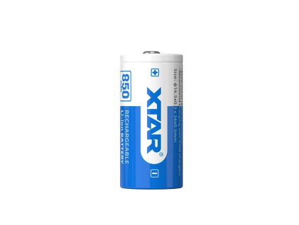bateria xtar 16340 2 5a 850mah li ion 3 7v s ochranou
