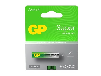 gp bateria super alkaline g tech aaa lr03 4ks