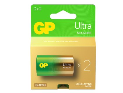 gp bateria ultra alkaline g tech d lr20 2ks